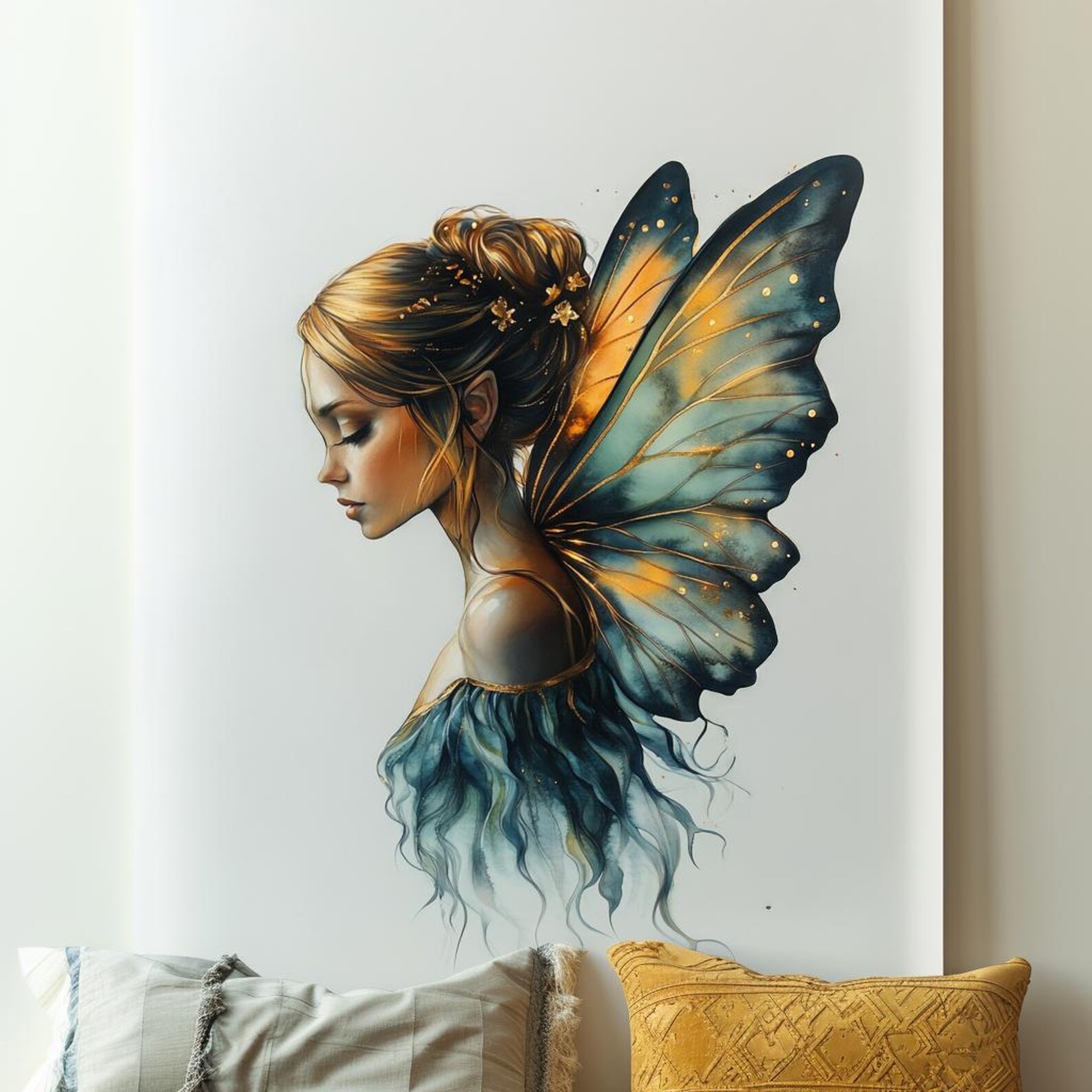 Enchanted Fairy Wall Decal | Elegant Butterfly Wings Sticker | Fantasy ...