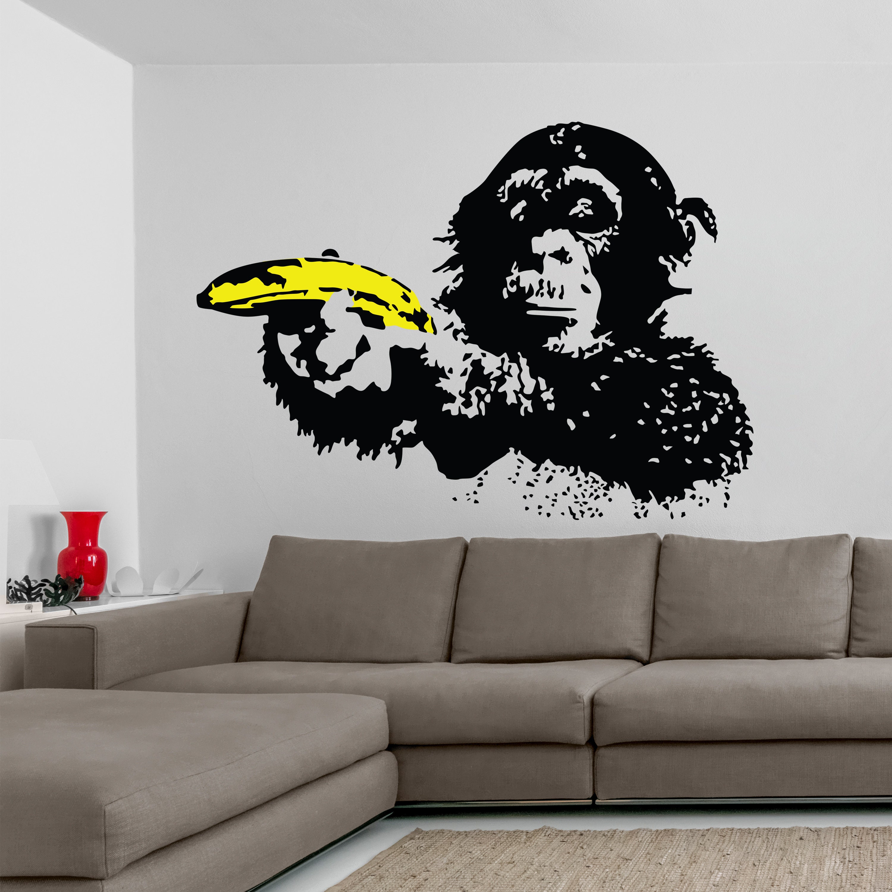Banksy Monkey Wall Sticker Bansky Art Vinyl Decal Street Etsy