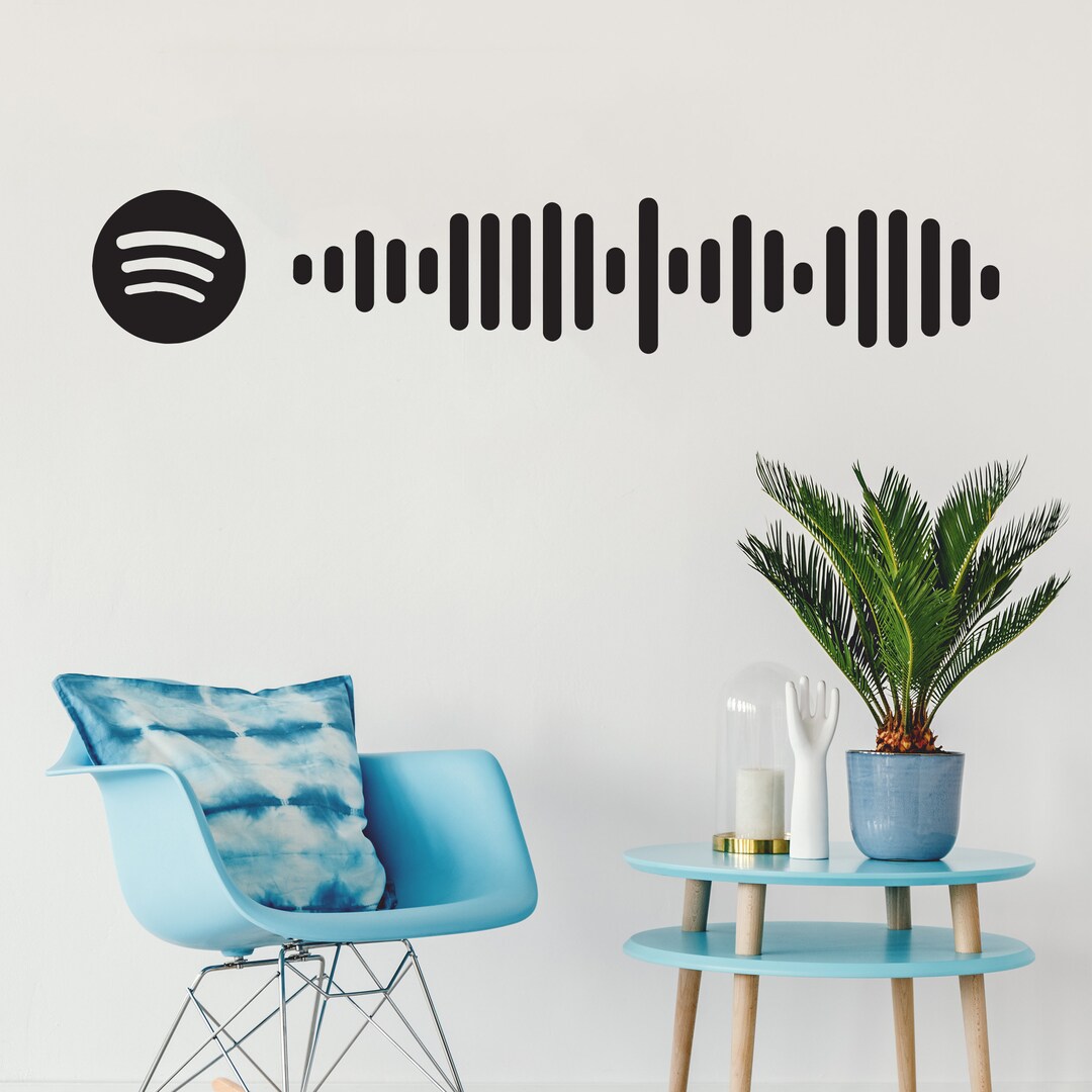 Custom Spotify Wall Vinyl Sticker Personalized Song Code Etsy