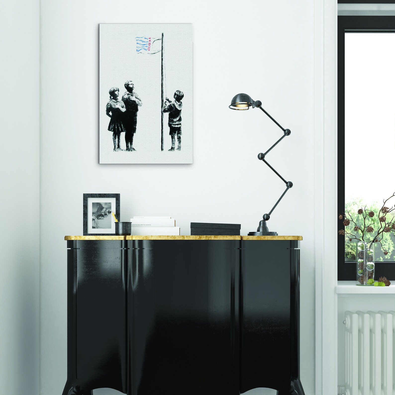 Banksy Tesco Flag Art Wall Canvas Decor Artwork Large Street Etsy