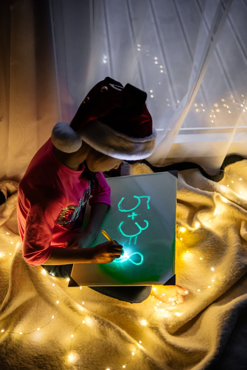 Light Drawing Board for Kids the Glow in Dark Neon Effect Etsy