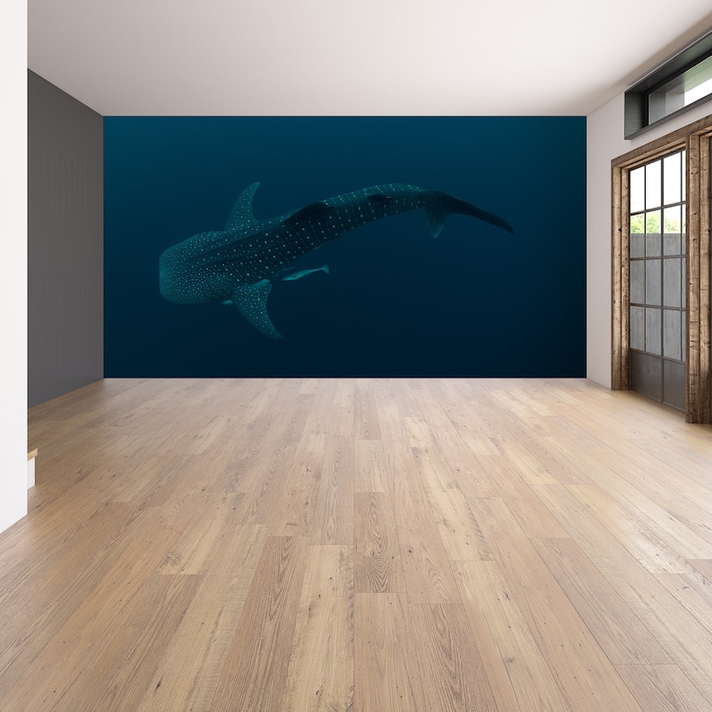 Underwater 3d Decor Wall Paper Removable Sticker Ocean Shark Wallpaper Art Decal Large Blue Water Photo Sea Boy Room Covering Mural