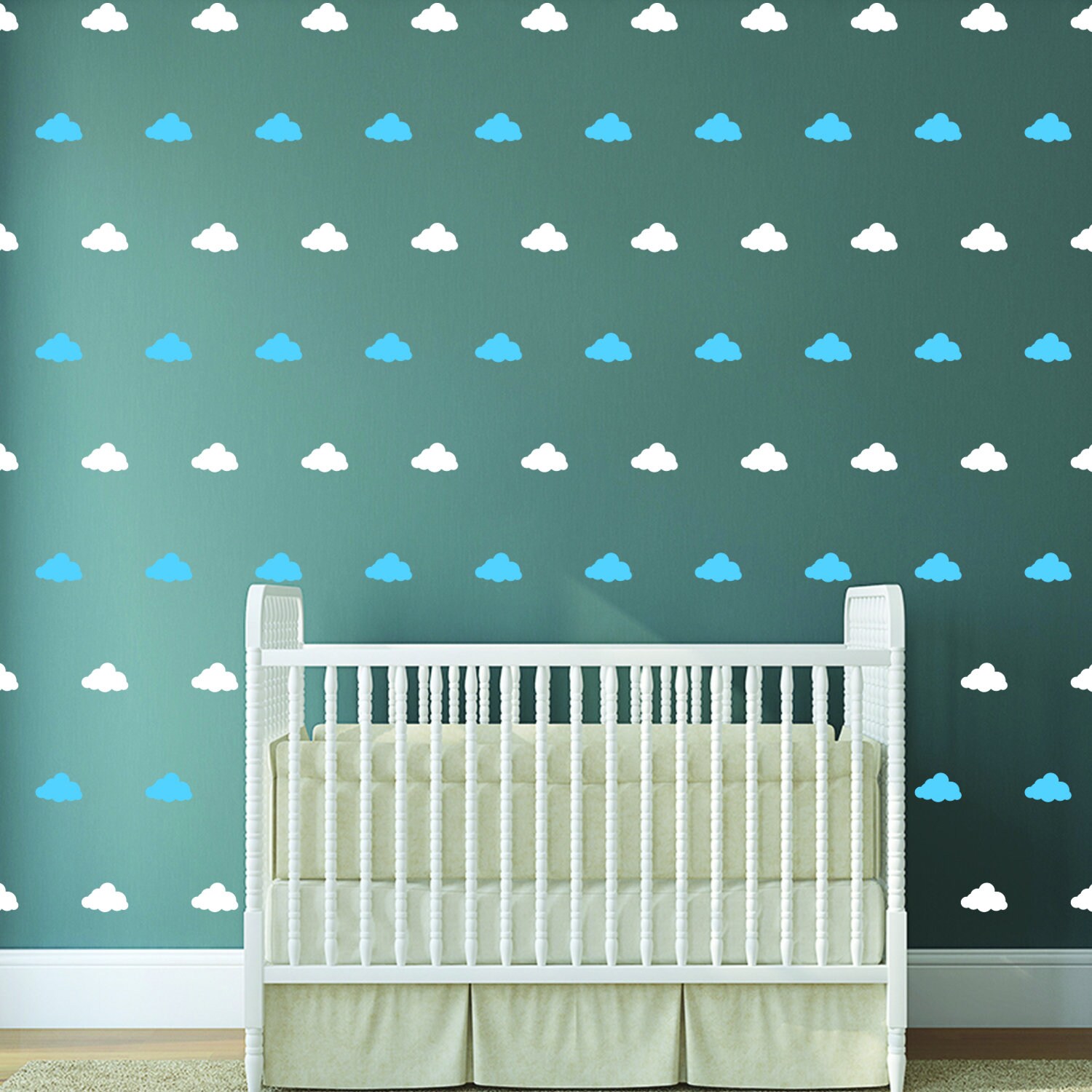40x Cloud Wall Decals Nursery Stickers Clouds Decal for Baby Etsy UK