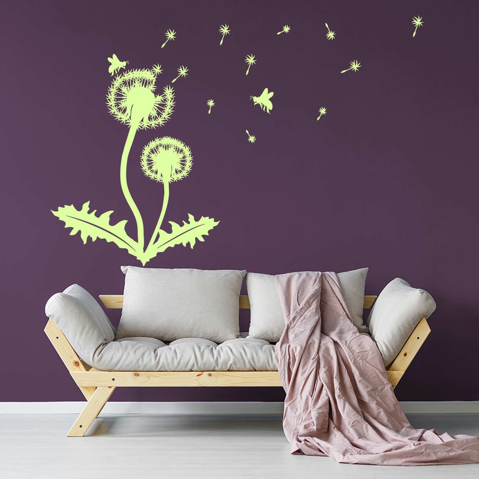 Dandelion Vinyl Sticker Wall Decal - Dandelions Art Flower Decor ...