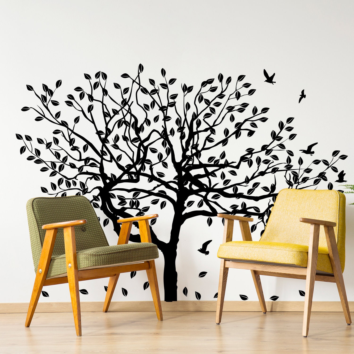 Tree Wall Decal Sticker - Birch Art Vinyl Nursery Stickers - Nature ...