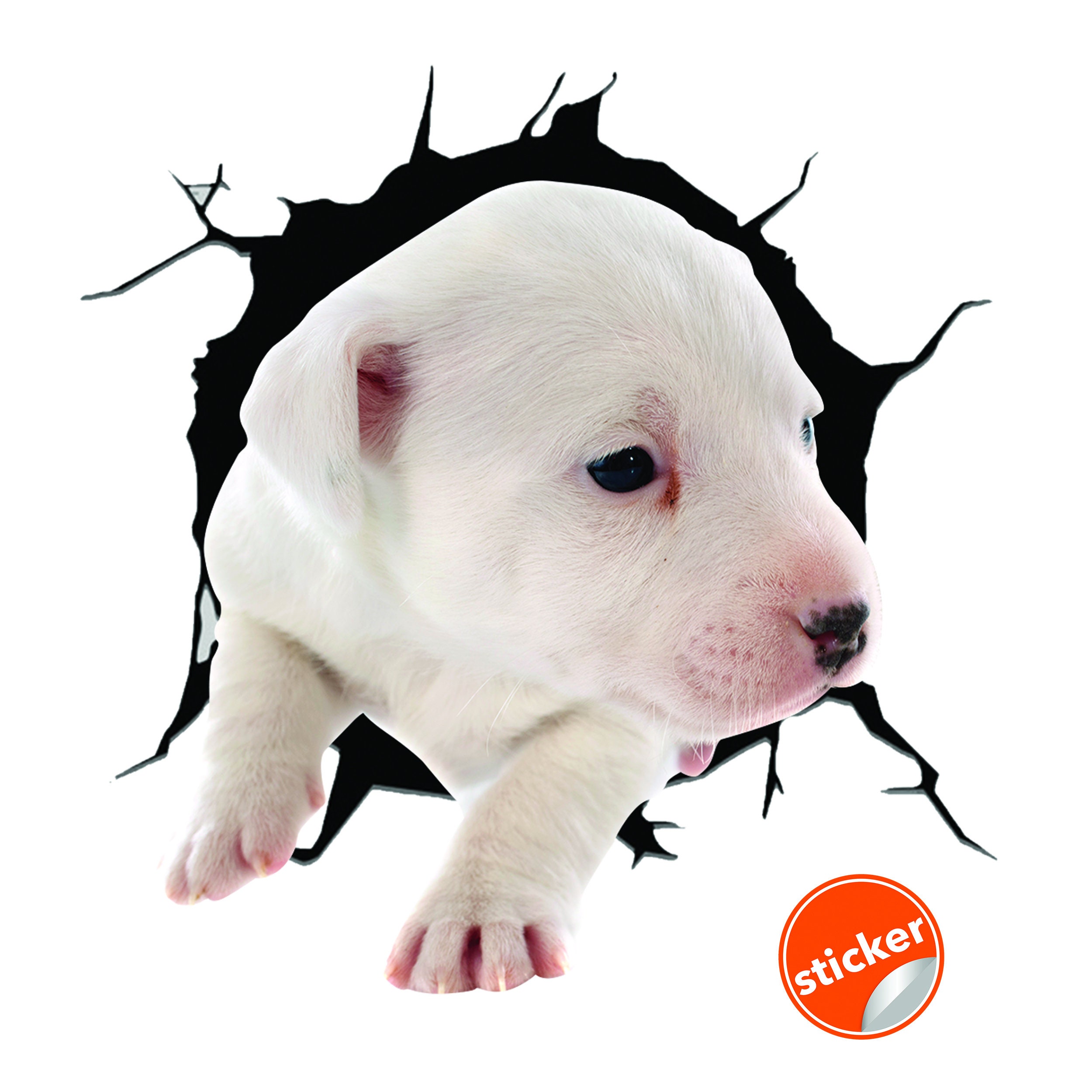 3d Dog Wall Decal Art Sticker Puppy Decor Decals Print Etsy