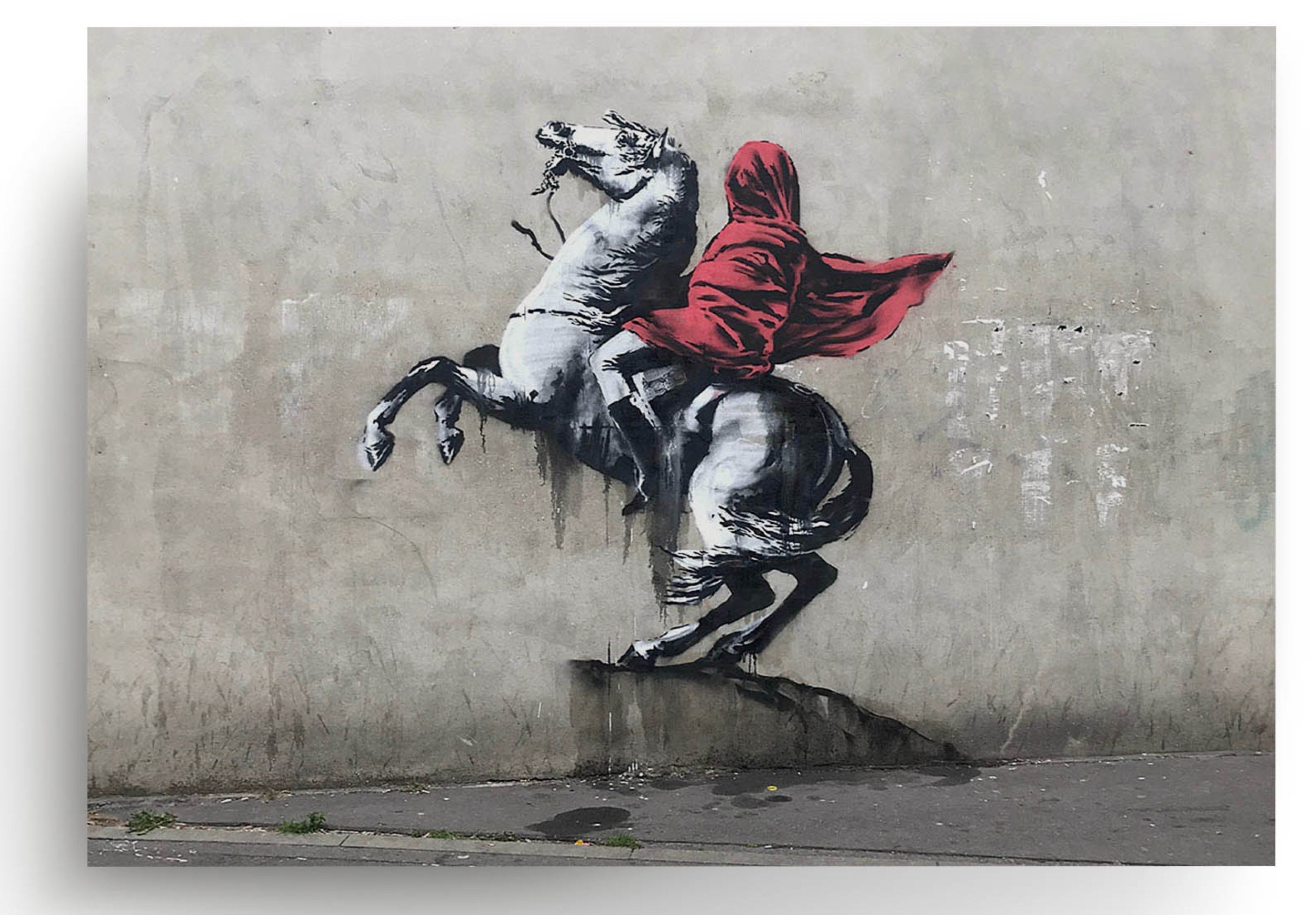 Banksy Napoleon on Horse Art Poster Print - Street Graffiti Wall