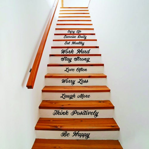 In This House Quote Stair Decals Stairs Decal Quotes Vinyl Etsy Canada