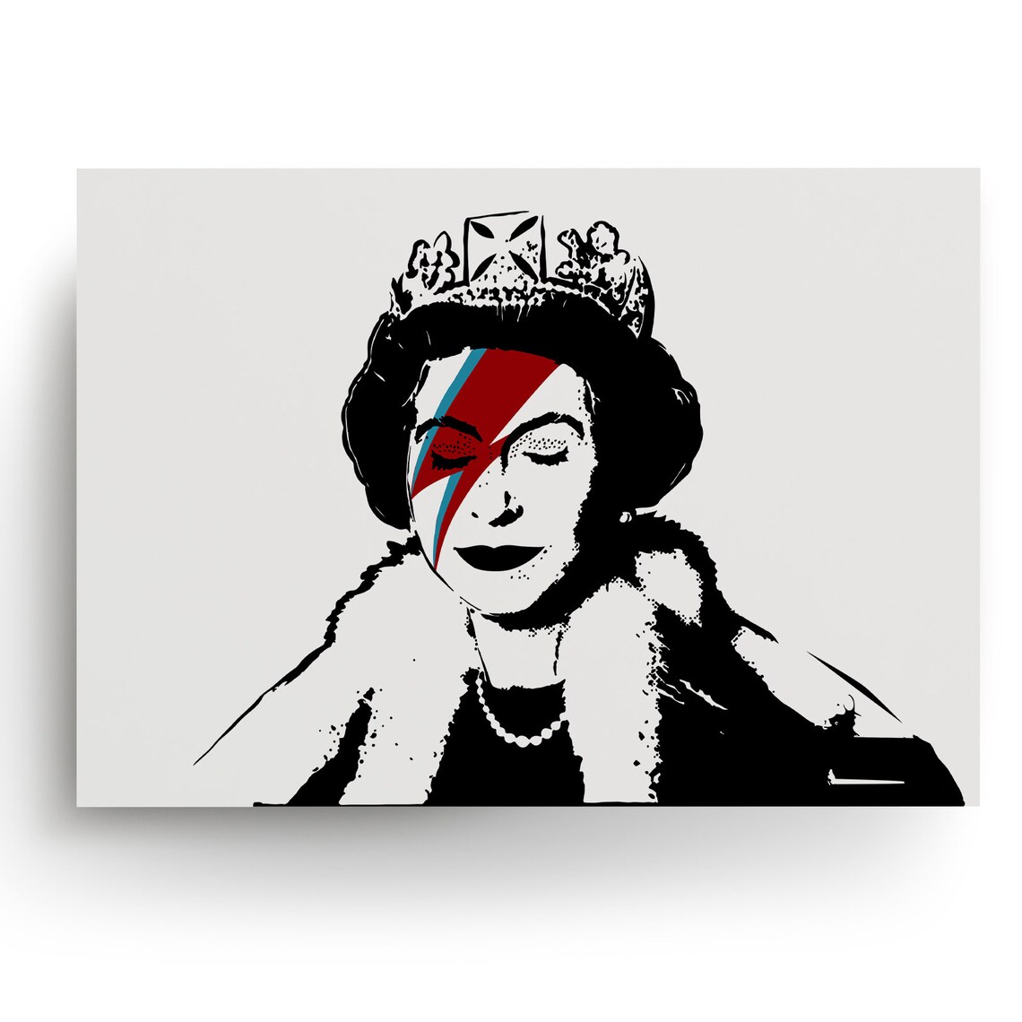 Banksy Queen Street Art Graffiti Poster Elizabeth London Uk Etsy