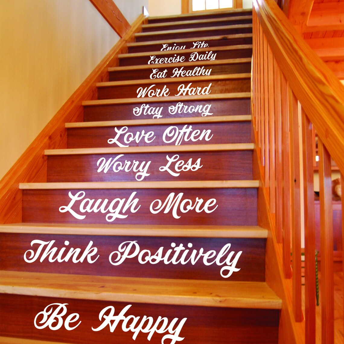 Staircase Riser Quotes Stair Riser Step Quotes Vinyl Decals - Home Staircase Stairway Family ...