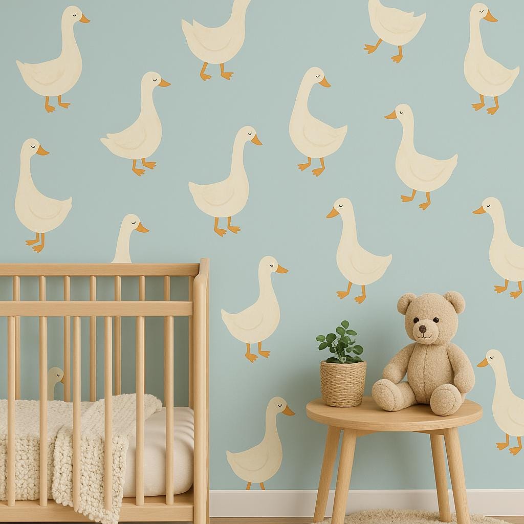 Goose Wall Decals | Removable Nursery Stickers | Storybook Baby Room ...
