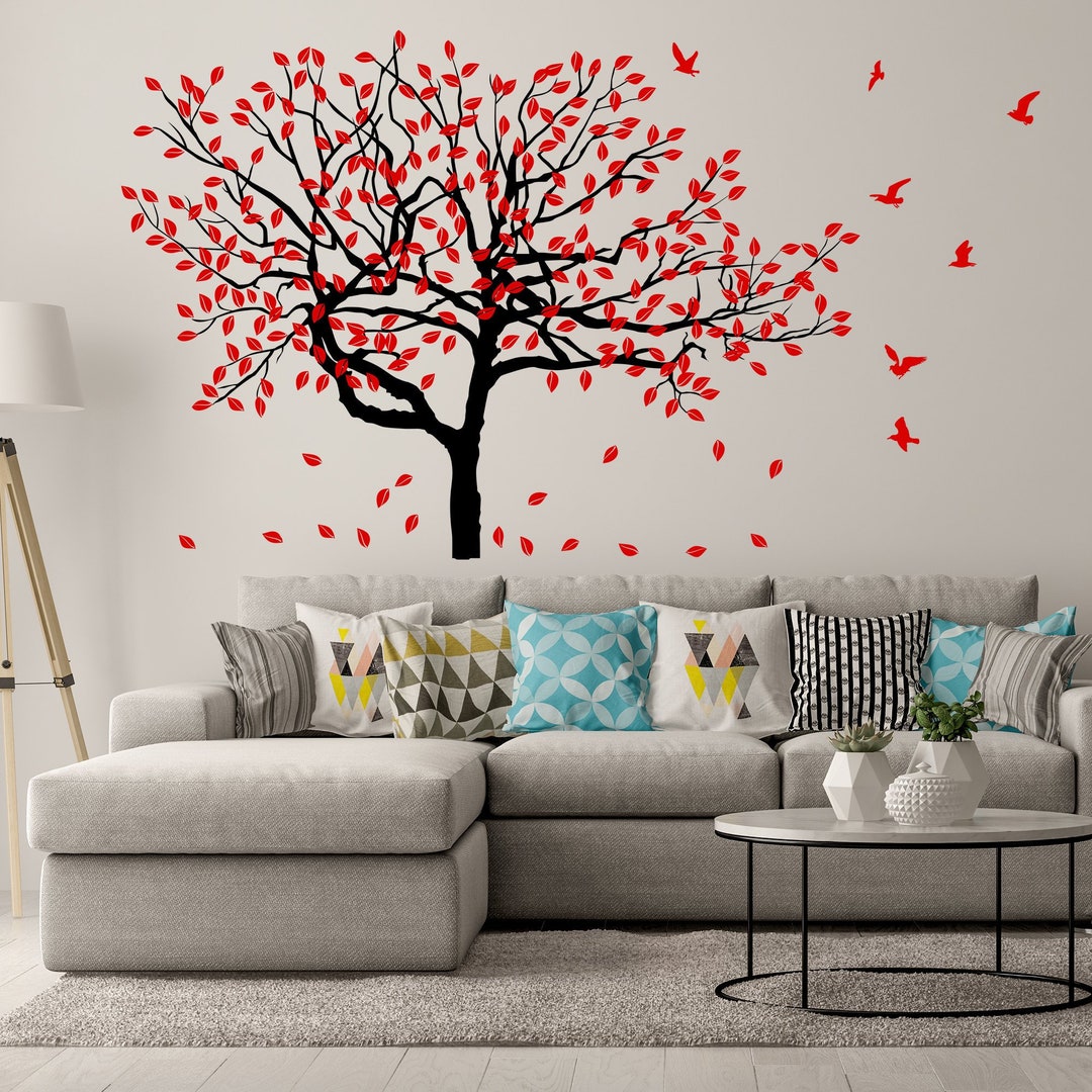 Tree Sticker Decal - Wall Birch Art Vinyl Nursery Stickers - Nature ...