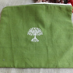 381 Tree of Life 100% Linen Zippered Tallit/Prayer Shawl Bag