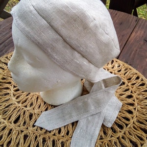 Dew Rag Style 100% Linen Snood Cap Head Cover Tichel