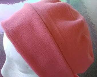 Color of Coral 3 Piece Wool and Lycra Easy Tie Snood Cap Head Cover