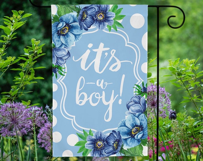 It's a Boy Garden Flag New Baby Garden Flag Baby Etsy