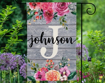 Monogram Garden Flag, Personalized Garden Flag, Welcome Garden Flag, Home Garden Flag, Welcome House Flag, Monogram House Flag