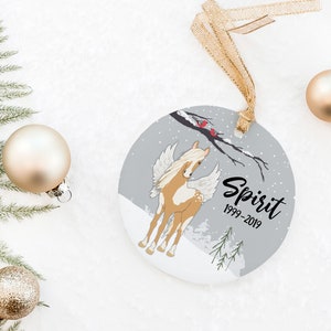 Horse Memorial, Personalized Horse Ornament, Horse Christmas Ornament, Horse Ornament, Gift for Horse Lover, Horse Memorial Gift, Horse Gift