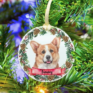 Corgi Christmas Ornament, Dog Christmas Ornament, Dog Ornament, Corgi Ornament, Corgi Gifts, Gifts for Dog Lovers, Dog Mom Gift, Dog Dad