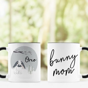 Bunny Mom Mug, Personalized Bunny Gift, Bunny Mug, Bunny Gift, Gift for Bunny Lover, Rabbit Gifts, Rabbit Mug, Bunny Dad