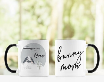 Bunny Mom Mug, Personalized Bunny Gift, Bunny Mug, Bunny Gift, Gift for Bunny Lover, Rabbit Gifts, Rabbit Mug, Bunny Dad