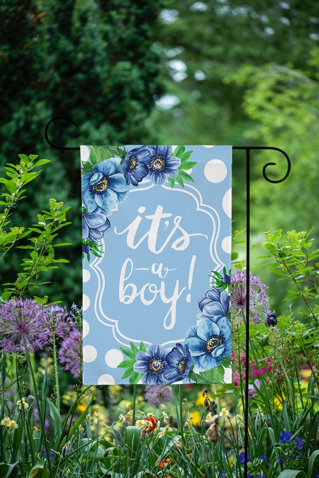 It's a Boy Garden Flag, New Baby Garden Flag, Baby Announcement, Baby
