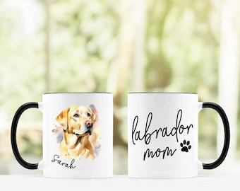 Labrador Mom Mug, Labrador Mom, Labrador Mug, Yellow Lab Mom, Lab Mug, Dog Mom, Dog Lover, Dog Mom Gift, Pet Mom, Pet Lover, Dog Mug