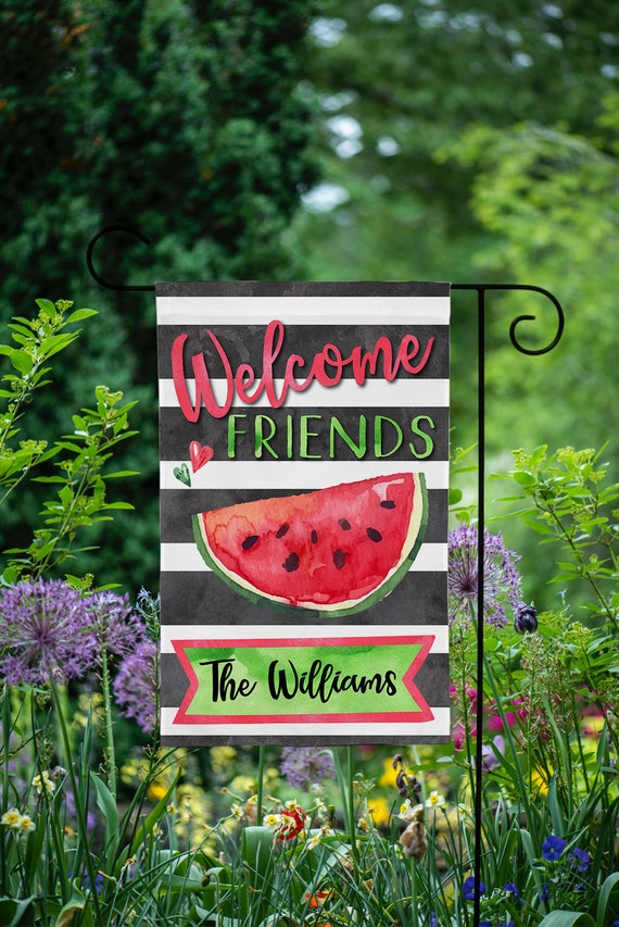 Personalized Garden Flag Garden Flag Welcome Garden Flag Etsy