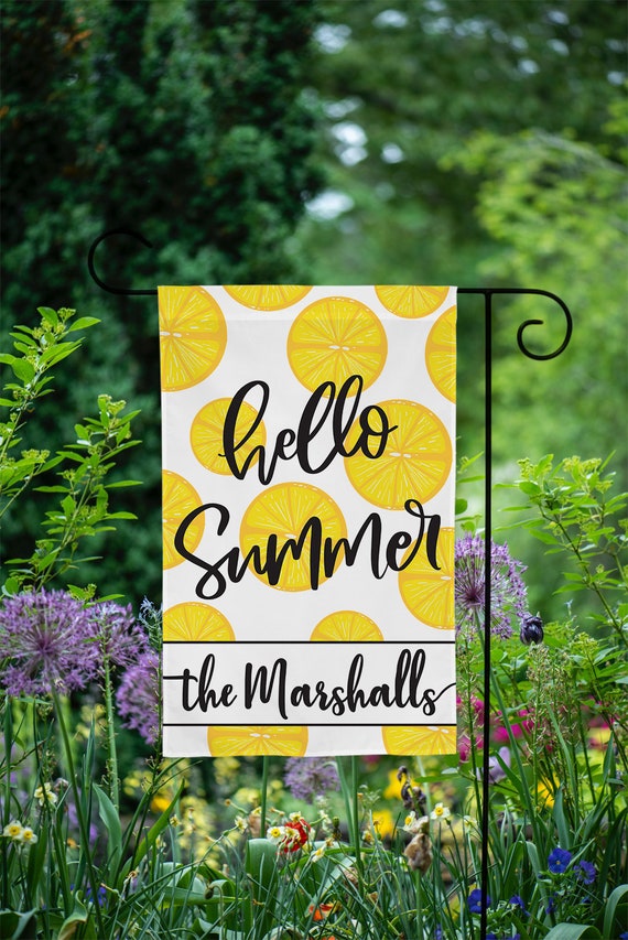 Personalized Garden Flag Garden Flag Summer Garden Flag Etsy