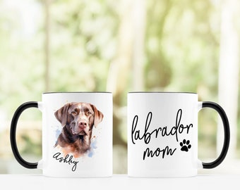 Labrador Mom Mug, Labrador Mom, Labrador Mug, Chocolate Lab Mom, Lab Mug, Dog Mom, Dog Lover, Dog Mom Gift, Pet Mom, Pet Lover, Dog Mug