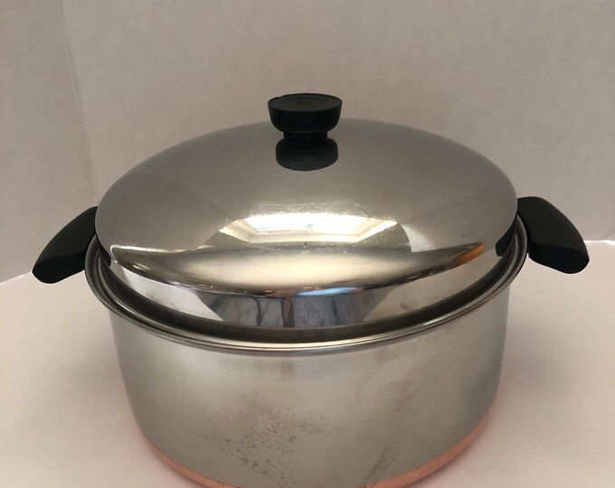 Revere Ware Copper Bottom Dutch Oven With Domed Lid Etsy