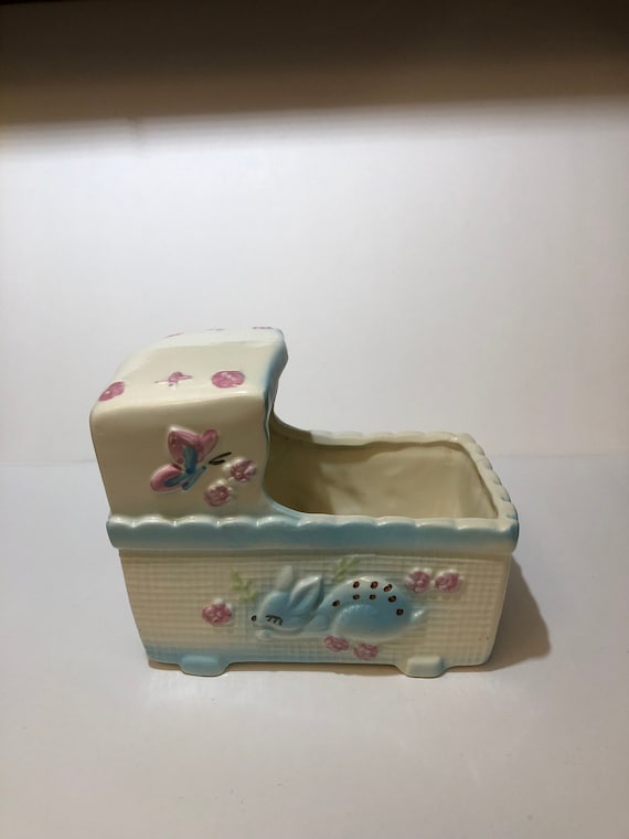Vintage Baby Cradle Planter Etsy