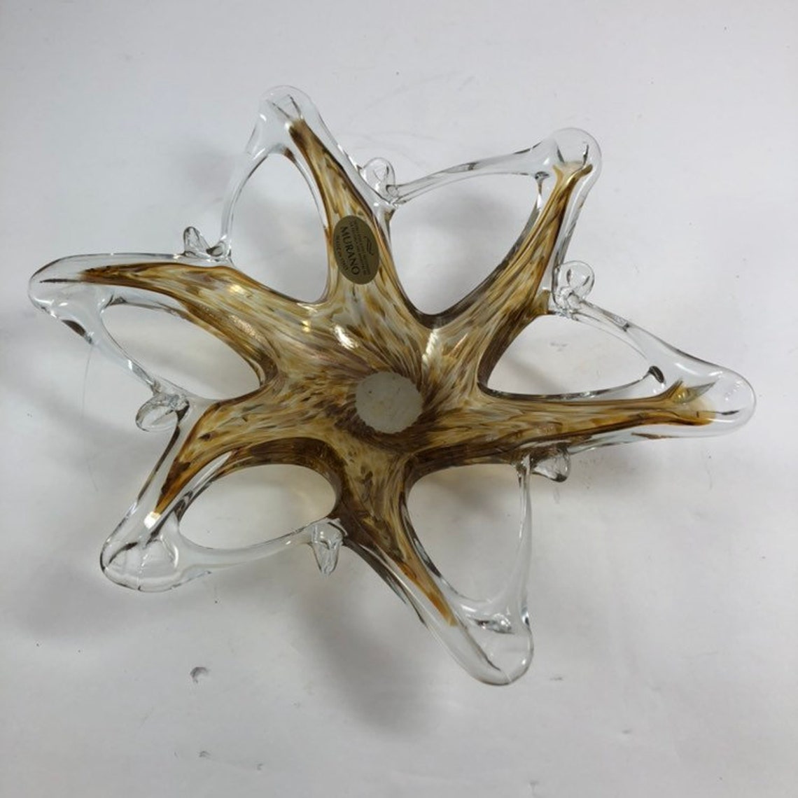 Art Glass Starfish Bowl Etsy