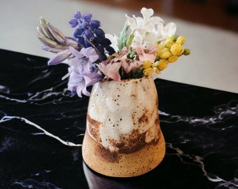 ceramic bud vase // little vase // tiny volcano // cute tabletop pottery // ceramic home decor