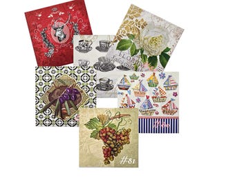 Decoupage Paper Napkins: Mixed Theme Craft Napkins for DIY Projects