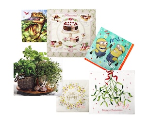 Decoupage Paper Napkins: Unique Designs for DIY Crafts - Set of 6