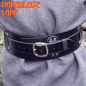 Hero Belt in Heavy Leather for Larp or Cosplay, Gladiator, Barbarian or Viking Costume.