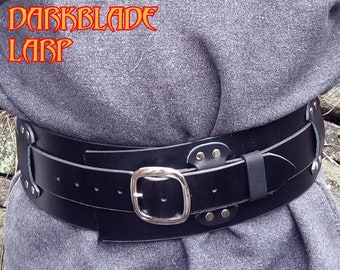 Hero Belt in Heavy Leather for Larp or Cosplay, Gladiator, Barbarian or Viking Costume.