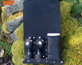 Leather Healer's Pouch: LARP Cosplay Costume with Bottles & Salves