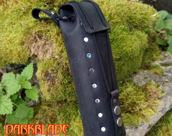 Leather Water Bottle Pouch - LARP Cosplay Accessory