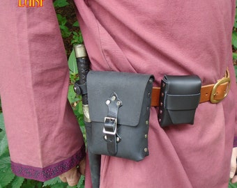 Leather Belt Pouch for Larp, Cosplay, Medieval Costume or Just Putting Stuff In