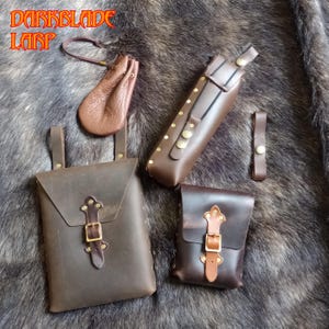 Leather Belt Pouch Collection for Larp, Cosplay, Medieval Costume or Just Putting Stuff In