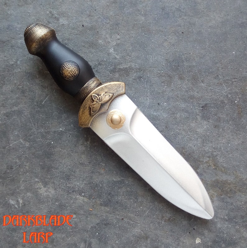 Cosplay or Costume. Larp Throwing Knives Twin Belt Holster with Larp Safe Knives for Larp