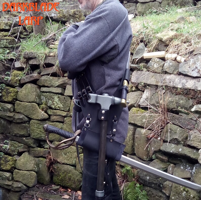 Weapons Harness Baldric for Larp Cosplay and Costume Ready Etsy