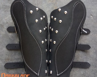 Brazales de Ranger de cuero, brazaletes y protectores de brazos para disfraces LARP y cosplay