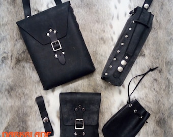 Leather Belt Pouch Collection for Larp, Cosplay, Medieval Costume or Just Putting Stuff In