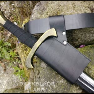 Basic Sword Holder, Leather Frog or Part Scabbard for Larp, Cosplay or Costume