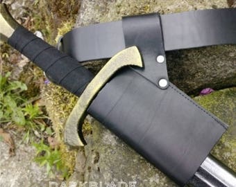 Basic Sword Holder, Leather Frog or Part Scabbard for Larp, Cosplay or Costume