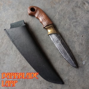 Hunter Larp Throwing Knife with Sheath, Cosplay Safe