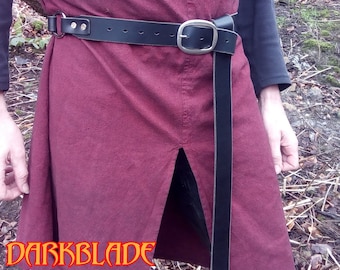 Heavy Leather Larp Belt: Medieval Cosplay Costume
